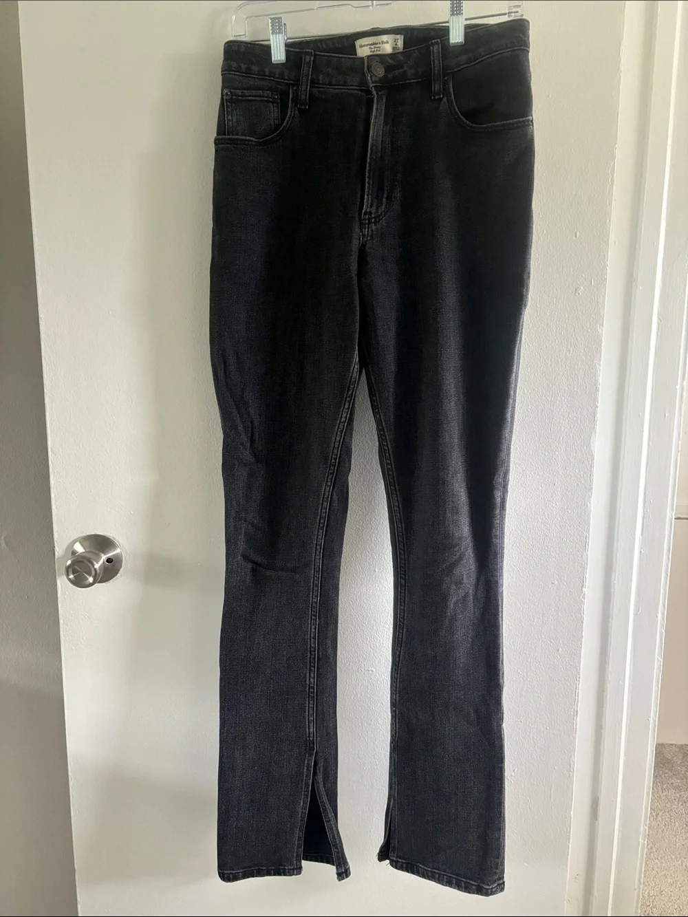 Abercrombie & Fitch black denim with slits on the side 4L Curve Love - Picture 3 of 5